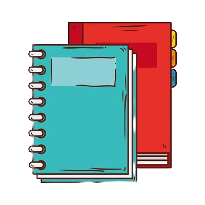 image of two notebooks as a vector cartoon
